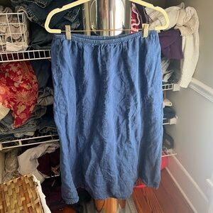 Flax 100% linen blue skirt - Very Good Condition-Size M
